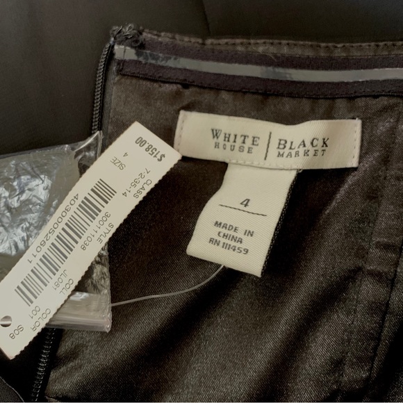 WHITE HOUSE BLACK MARKET STRAPLESS PLEATED BUBBLE HEM DRESS FORMAL DRESS - Picture 5 of 16